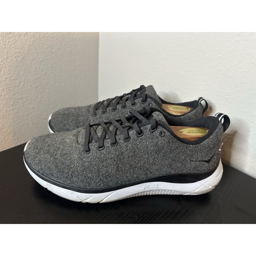 Size 9.5 - Hoka One One Hupana Women's Gray Wool Sneakers Shoes Sneakers - Picture 5 of 9